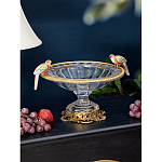 Чаша стеклянная с фигурками разноцветных попугаев на ободке 41 Eden Garden варинант исполнения - 2 | Loft Concept в Красноярске