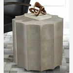 Приставной стол бежевый Stingray Skin Table кожа варинант исполнения - 1 | Loft Concept в Красноярске