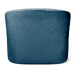 Стул с мягкой синей обивкой из велюра и подъемно-поворотным механизмом на белых колесиках Harper Blue and White варинант исполнения - 3 | Loft Concept в Красноярске