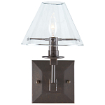 Бра с прозрачным стеклянным абажуром в форме конуса Bartolomeo Bronze варинант исполнения - 2 | Loft Concept в Красноярске