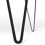 Стол журнальный с круглой столешницей из стекла на 3-х черных ножках Beige Marble варинант исполнения - 6 | Loft Concept в Красноярске