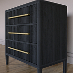 Комод Primo с 3 выдвижными ящиками Черный дуб варинант исполнения - 2 | Loft Concept в Красноярске