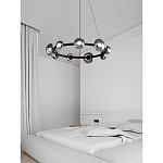 Люстра подвесная светодиодная в форме кольца Gray Ring Chandelier варинант исполнения - 1 | Loft Concept в Красноярске