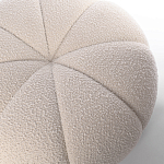 Круглый мягкий пуф с обивкой букле Gabrielle White Boucle Pouf варинант исполнения - 2 | Loft Concept в Красноярске