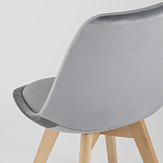 Стул с мягким велюровым сиденьем Arvika Grey варинант исполнения - 6 | Loft Concept в Красноярске