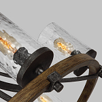 Люстра с цилиндрическим плафонами из толстого волнистого стекла в индустриальном стиле Feiss варинант исполнения - 9 | Loft Concept в Красноярске