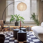 Дизайнерский журнальный стол чёрный изогнутой формы Alefy варинант исполнения - 2 | Loft Concept в Красноярске