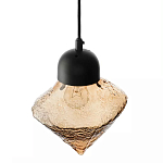 Подвесной светильник с янтарным рельефным плафоном Lamp with Frozen Glass Effect варинант исполнения - 3 | Loft Concept в Красноярске