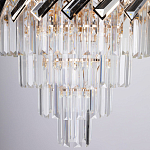 Люстра многоярусная с переплетенными металлическими элементами черного и золотого цвета и прозрачными хрустальными подвесками Empire Chandelier Crystal варинант исполнения - 8 | Loft Concept в Красноярске