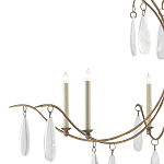 Люстра с прозрачными каплевидными подвесками Elegant Thin Chandelier варинант исполнения - 1 | Loft Concept в Красноярске