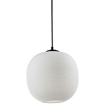 Подвесной светильник со стеклянным рельефным плафоном белый Perforated Glass 25 варинант исполнения - 1 | Loft Concept в Красноярске