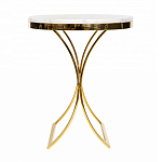 Кофейный столик на подстолье золотого цвета Noelle варинант исполнения - 2 | Loft Concept в Красноярске