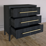 Комод Primo с 3 выдвижными ящиками Черный дуб варинант исполнения - 5 | Loft Concept в Красноярске