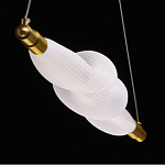 Люстра горизонтальная с волнистым белым плафоном Golden Swirl варинант исполнения - 8 | Loft Concept в Красноярске