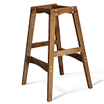 Барный стул со спинкой на 4-х деревянных ножках Коричневый Велюр Vendramin Chair  варинант исполнения - 6 | Loft Concept в Красноярске