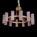 Люстра круглая с текстурными цилиндрическими плафонами Glimpse варинант исполнения - 2 | Loft Concept в Красноярске