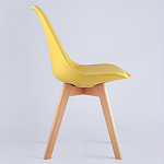 Стул с основой из пластика и мягким сиденьем Arvika Yellow варинант исполнения - 3 | Loft Concept в Красноярске