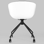 Офисное кресло из пластика с мягким сиденьем Eggshell Black варинант исполнения - 5 | Loft Concept в Красноярске