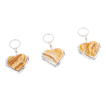 Зеркало брелок складное двухстороннее в форме сердца из натурального камня Оникс Stone Mirrors варинант исполнения - 4 | Loft Concept в Красноярске