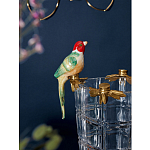 Ваза из прозрачного стекла с бронзовыми ножками и фигурками попугаев Eden Garden porcelain and bronze варинант исполнения - 3 | Loft Concept в Красноярске