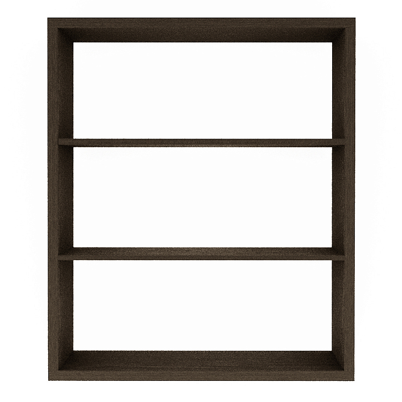 Полка-модуль для книг Primo длина 110 Темный дуб Древесина Черный в Красноярске | Loft Concept 