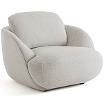 Полукруглое кресло из обивки меланж Halle Melange Armchair варинант исполнения - 1 | Loft Concept в Красноярске