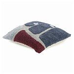 Чехол на подушку с рисунком серо-синего цвета Elan Textured варинант исполнения - 1 | Loft Concept в Красноярске