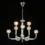 Люстра с 8-ю лампами и гранеными стеклянными плафонами Prism Gala варинант исполнения - 3 | Loft Concept в Красноярске