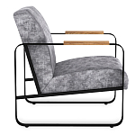 Кресло серый велюр с жесткими подлокотниками на полозьях Ashton варинант исполнения - 2 | Loft Concept в Красноярске