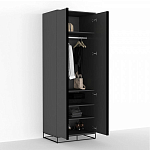 Двухдверный шкаф цвета графит Strict Lines варинант исполнения - 3 | Loft Concept в Красноярске