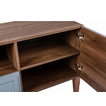 ТВ-тумба серая из массива бука с 2-мя дверками и ящиком Wenge Light варинант исполнения - 5 | Loft Concept в Красноярске