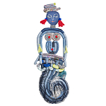 Кукла из одежды и павлопосадских платков Rusalka Blue Jeans варинант исполнения - 1 | Loft Concept в Красноярске