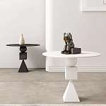 Дизайнерский журнальный стол белый в форме геометрических фигур Cydogic варинант исполнения - 3 | Loft Concept в Красноярске