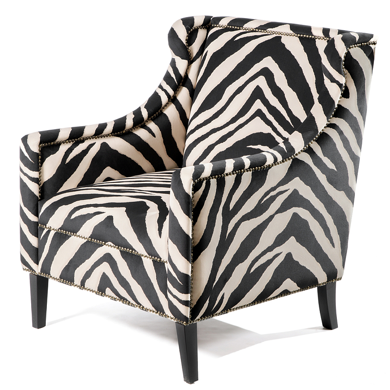 Кресло Chair Jenner Zebra Черно-белый Черный в Красноярске | Loft Concept 