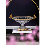 Чаша из прозрачного стекла с бронзовым ободком и фигурками бабочек Eden Garden варинант исполнения - 2 | Loft Concept в Красноярске