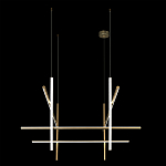 Люстра с 8-ю пересекающимися цилиндрическими плафонами на тонких тросах Trumpet tube варинант исполнения - 5 | Loft Concept в Красноярске