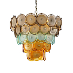 Люстра конусовидная с каскадом из разноцветных круглых подвесов Key Lustar варинант исполнения - 2 | Loft Concept в Красноярске