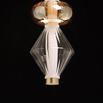 Подвесной светильник с вертикальной композицией из прозрачных и янтарных стеклянных шаров и ромбов Gabriel Scott Luna варинант исполнения - 18 | Loft Concept в Красноярске