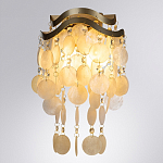 Бра с белыми перламутровыми подвесками и золотистыми волнистыми элементами SHELL варинант исполнения - 1 | Loft Concept в Красноярске