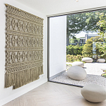 Панно на стену плетеное Макраме бежевый цвет  варинант исполнения - 6 | Loft Concept в Красноярске