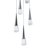Люстра капли Acrylic Droplet Five Chrome Chandelier варинант исполнения - 2 | Loft Concept в Красноярске