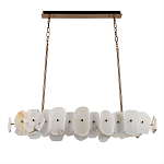 Подвесной светильник с фигурными элементами из белого алебастра Cryptocrystalline Stone варинант исполнения - 3 | Loft Concept в Красноярске