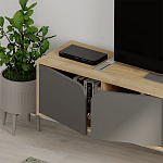 ТВ-тумба подвесная цвета древесины с 4-мя темно-серыми дверцами SPARK TV STAND OAK ANTHRACITE варинант исполнения - 4 | Loft Concept в Красноярске