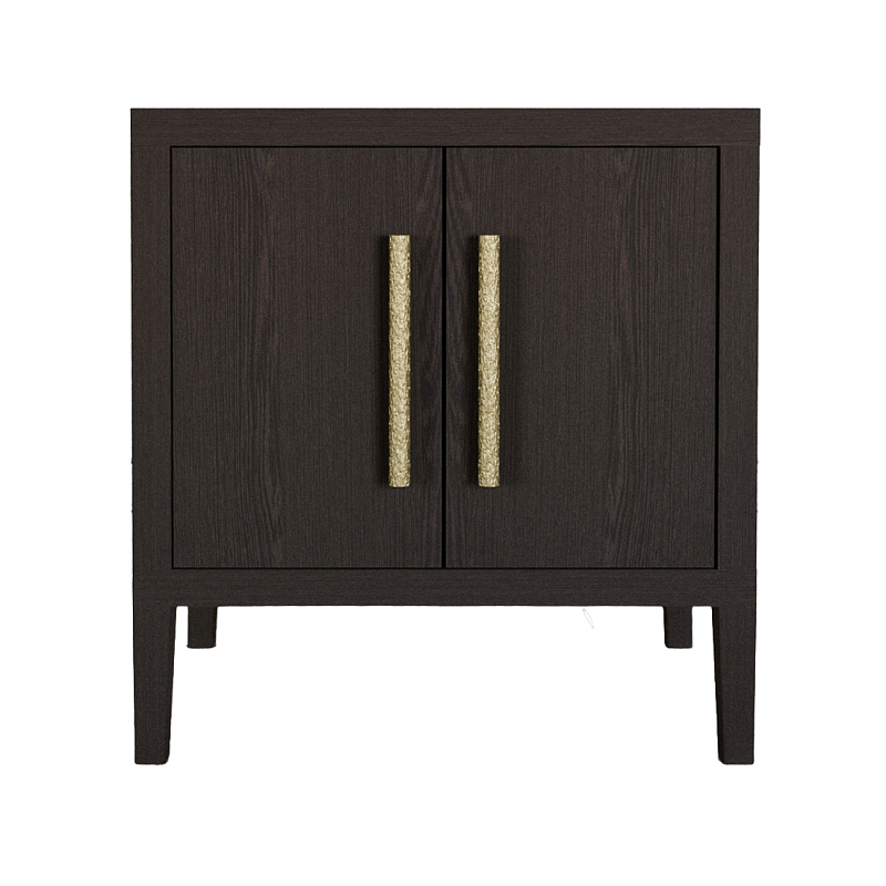 Тумбочка Primo с дверцами шпон темный орех Темный дуб Золотой в Красноярске | Loft Concept 