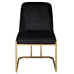 Стул обеденный велюровый черный с золотым каркасом Nobility варинант исполнения - 1 | Loft Concept в Красноярске