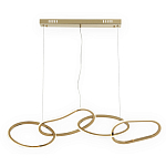 Люстра подвесная с 4-мя асимметричными кольцами золотого цвета Ring Horizontal варинант исполнения - 1 | Loft Concept в Красноярске