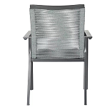 Стул темно-серый с высокой плетеной спинкой и сиденьем Braided Strength варинант исполнения - 4 | Loft Concept в Красноярске