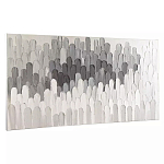 Панно декоративное с ручной росписью Gray Strokes варинант исполнения - 3 | Loft Concept в Красноярске