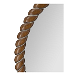 Зеркало круглое с текстурной рамой из натурального дерева  Pine Wall Mirror варинант исполнения - 3 | Loft Concept в Красноярске