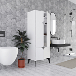 Комод белый с 4-мя дверцами на металлических ножках SPARK MULTIPURPOSE CABINET WHITE варинант исполнения - 5 | Loft Concept в Красноярске